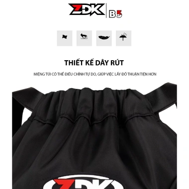 Balo ZDK B5 túi rút kháng nước, nhiều ngăn, unisex - đi học, du lịch, thể thao, giảm giá 115.000 VNĐ