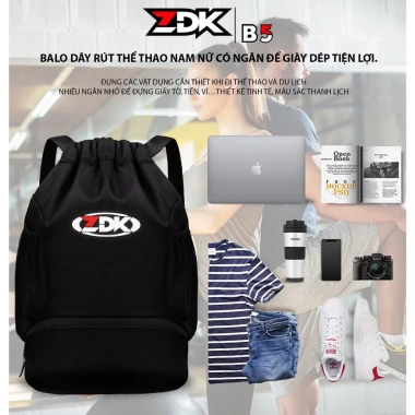 Balo ZDK B5 túi rút kháng nước, nhiều ngăn, unisex - đi học, du lịch, thể thao, giảm giá 115.000 VNĐ