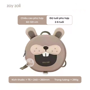 Balo Zoyzoii B32 Animal Series chính hãng cho bé mầm non, vải SBR chống nước, dây kéo chống lạc - Giá ưu đãi 475.000₫ 10