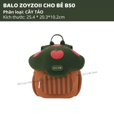 Balo Zoyzoii cao cấp cho bé mầm non 1‑3 tuổi, đi học, đựng đồ mẫu giáo, chính hãng 10