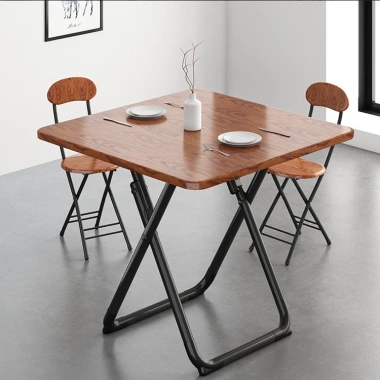 Bàn ăn gấp gọn khung sắt sơn tĩnh điện, mặt gỗ MDF phủ melamin HC HM99 - Giá chỉ 505.000₫ 2