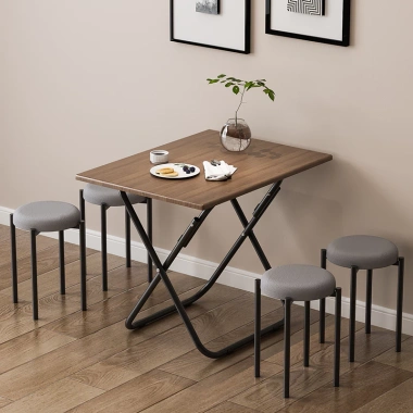 Bàn ăn gấp gọn khung sắt sơn tĩnh điện, mặt gỗ MDF phủ melamin HC HM99 - Giá chỉ 505.000₫ 3