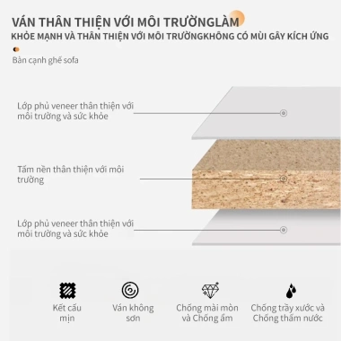 Bàn Ăn Mini Chữ U Sofa - Bàn Đầu Giường, Trà, Máy Tính, Bánh Xe Di Chuyển, 127.710₫