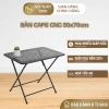 Bàn Cà Phê CNC Cạnh Tròn Gấp Gọn 50x70 - Bàn sắt sơn tỉnh điện, tiện lợi camping, giảm 247k