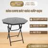 Bàn Cafe Bát Giác Gấp Gọn 4 Màu - Bàn Xếp Tiện Lợi, Phù Hợp Quán Trà Sữa, Giá 90k
