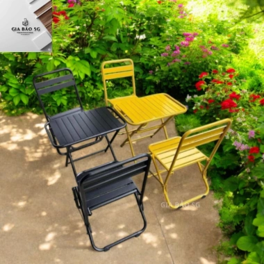 Bàn cafe xếp gọn CNC cạnh tròn - gấp gọn, khung thép sơn tĩnh điện - Giá ưu đãi 146.550₫ | Gia Bảo SG 8