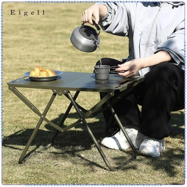 Bàn cắm trại gấp Eigl - Nhỏ gọn, chắc chắn, có túi lưu trữ, phù hợp BBQ, giảm 20%