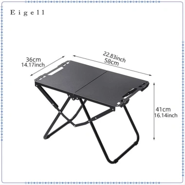 Bàn cắm trại gấp Eigl - Nhỏ gọn, chắc chắn, có túi lưu trữ, phù hợp BBQ, giảm 20%
