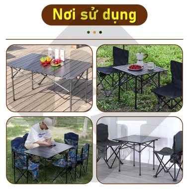 Bàn cắm trại gấp gọn TSD đa kích thước 53-120cm, nhẹ, dễ mang, giá ưu đãi 239.000₫ 3