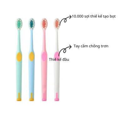 Bàn chải đánh răng Creby siêu mềm tạo bọt Nhật cao cấp - Giá chỉ 24.900₫