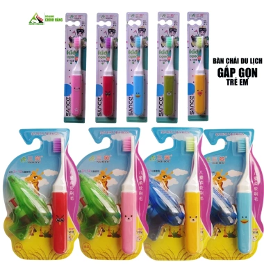 Bàn chải đánh răng du lịch gấp gọn lông mềm trẻ em Kids Minh House Care, giá chỉ 40.000đ giảm từ 48.000đ