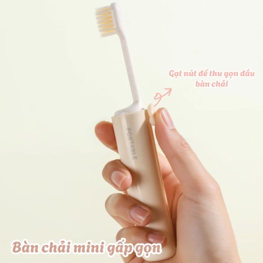 Bàn Chải Đánh Răng Gấp Gọn 2in1 Đựng Kem, Lông Mềm Nhỏ Gọn, Du Lịch 21.000 VND 3