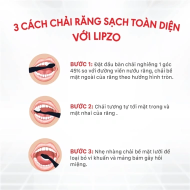 Bàn Chải Đánh Răng Lipzo Smoker Nam - Lông Cứng Vừa, Loại Bỏ Mảng Bám & Ố Vàng, Giá 21.000 VND