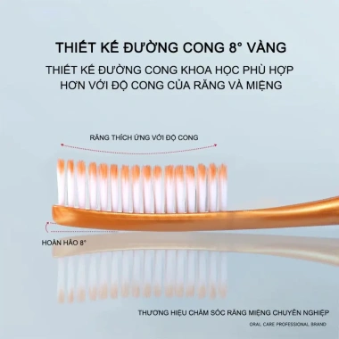 Bàn chải đánh răng lông mềm, đầu dài cong - chất lượng cao cấp, làm sạch nhanh cho người lớn, chỉ 68.000₫