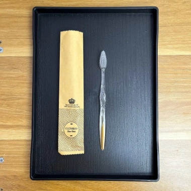 Bàn chải đánh răng vàng đồng cao cấp cho khách sạn nhà nghỉ đóng túi Kraft giá ưu đãi 199k 6