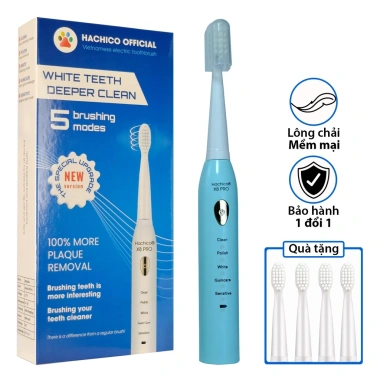Bàn chải điện Hachico Sonic X8 Pro xanh - Răng sạch sâu, trắng sáng, 117.000₫