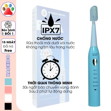 Bàn chải điện Hachico Sonic X8 Pro xanh - Răng sạch sâu, trắng sáng, 117.000₫