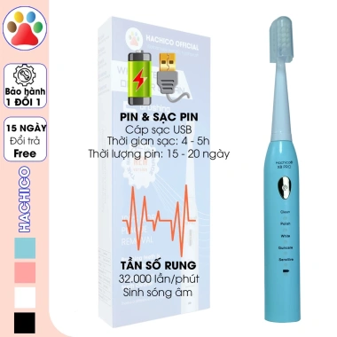 Bàn chải điện Hachico Sonic X8 Pro xanh - Răng sạch sâu, trắng sáng, 117.000₫