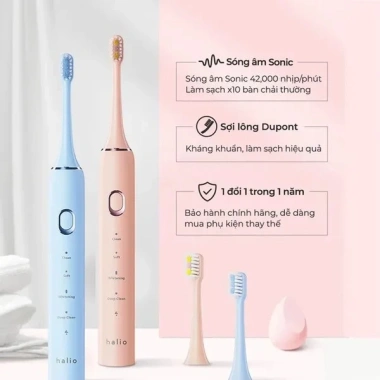 Bàn Chải Điện Halio Sonic SmartClean - Làm Sạch Sâu, Giảm Giá 809.000đ
