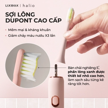 Bàn Chải Điện Halio Sonic SmartClean - Làm Sạch Sâu, Giảm Giá 809.000đ