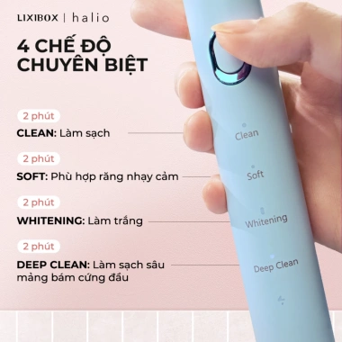Bàn Chải Điện Halio Sonic SmartClean - Làm Sạch Sâu, Giảm Giá 809.000đ