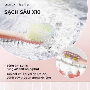 Bàn Chải Điện Halio Sonic SmartClean - Làm Sạch Sâu, Giảm Giá 809.000đ