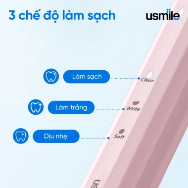 Bàn chải điện sóng siêu âm usmile Y1S nâng cấp - Bảo hành 12 tháng, giá 1.19 triệu