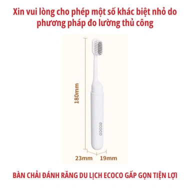 Bàn chải ECOCO lông mềm thu gọn, du lịch trẻ & người lớn, thế hệ mới 25.103