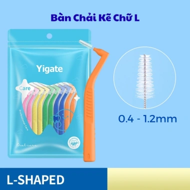 Bàn Chải Kẽ Răng Chữ L Yigate Túi 10 chiếc - Giá chỉ 39.000 VND, giảm 17%