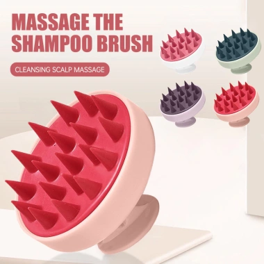 Bàn Chải Silicone Massage Da Đầu - Lược Dầu Gội Sức Khỏe, Làm Sạch Tóc Người Lớn Giá Ưu Đãi 3