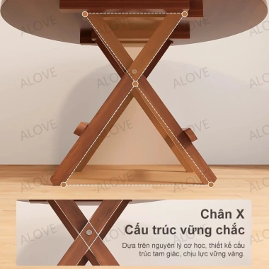 Bàn Gập Đa Năng ALOVE Bàn Tròn Ngoài Trời Gọn Gàng Dễ Lưu Trữ 319.000₫ 5