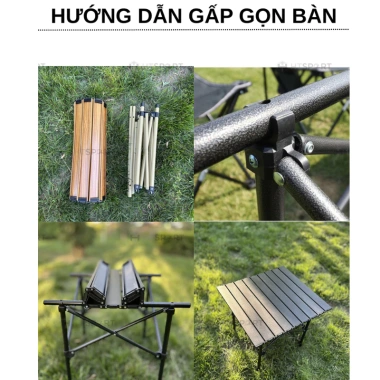 Bàn Gấp Nhôm Siêu Nhẹ 70x45cm - Picnic, Cắm Trại, Du Lịch Ngoài Trời Giá 179k