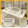 Bàn học gấp gọn mini mặt gỗ chân nhựa, dùng cho giường, laptop, siêu xinh 40x60x28cm – giá 90k