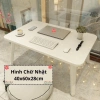Bàn học gấp gọn mini mặt gỗ chân nhựa, dùng cho giường, laptop, siêu xinh 40x60x28cm – giá 90k 5