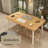 Bàn học gấp gọn mini mặt gỗ chân nhựa, dùng cho giường, laptop, siêu xinh 40x60x28cm – giá 90k 9