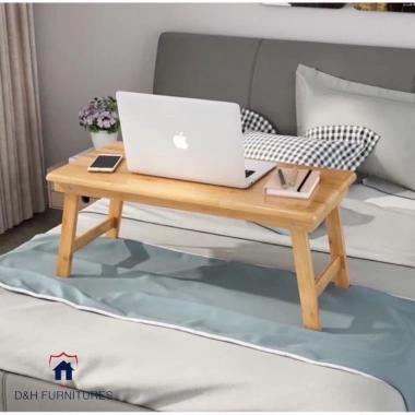 Bàn học làm việc gấp gọn chân thang gỗ cao su 40x60 - Giá 120k | D&H Furniture