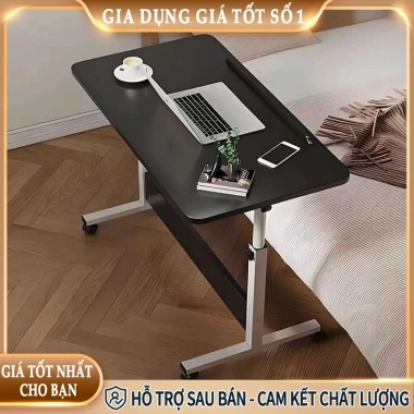 Bàn Học Xếp Gọn Di Động, Gấp Gọn Nâng Hạ Chiều Cao, Bánh Xe Di Chuyển, Gập Lại