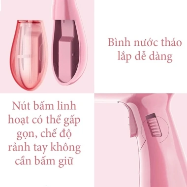 Bàn Là Hơi Nước Cầm Tay Gấp Gọn - Nhẹ, Nhanh Khô Khi Du Lịch, Giá 285.000 VND