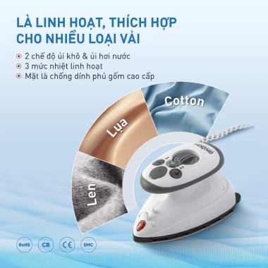 Bàn là ủi mini GKÖCH Y-816 420W - 2 chế độ, tiện du lịch, BH 12 tháng, 762.300₫ 4 Bàn là ủi mini GKÖCH Y-816 420W - 2 chế độ, tiện du lịch, BH 12 tháng, 762.300₫ 4