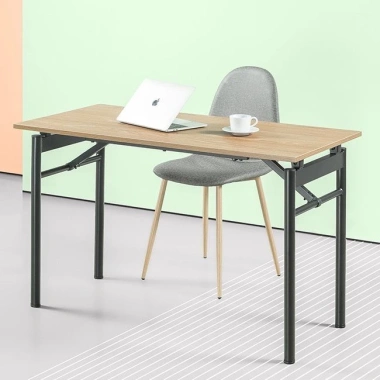 Bàn làm việc chân xếp gấp gọn, khung sắt dày chắc, mặt bàn MDF melamin - 140k 7