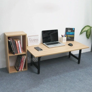 Bàn làm việc chân xếp gấp gọn, ngồi bệt khung sắt dày, mặt MDF melamin chống xước 100% Gia 190k