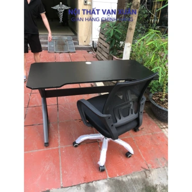 Bàn làm việc gaming chữ U KZ VX07-1 - Khung chắc, mặt uống cong, lỗ đi dây, giá 389.549 VND 6