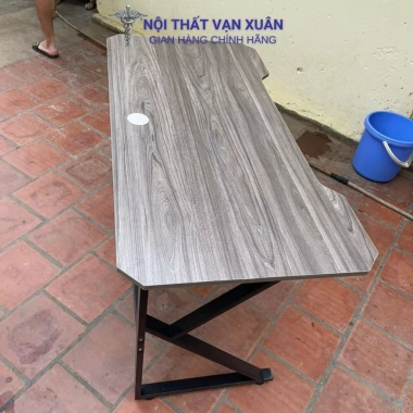 Bàn làm việc gaming chữ U KZ VX07-1 - Khung chắc, mặt uống cong, lỗ đi dây, giá 389.549 VND 7