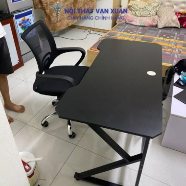Bàn làm việc gaming chữ U KZ VX07-1 - Khung chắc, mặt uống cong, lỗ đi dây, giá 389.549 VND 10
