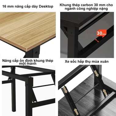 Bàn Làm Việc Gấp Gọn OFEEL Đa Năng Bàn Học Chân Xếp Tiện Lợi Giá Chỉ 349.000 VND