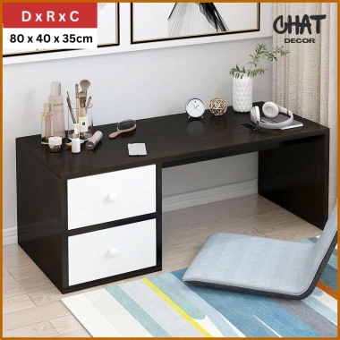 Bàn ngồi bệt đa năng gỗ MDF Melamine cao cấp, ngăn kéo, trang điểm, làm việc - Giá 172.000 VND 2