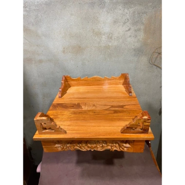 Bàn Ông Táo ngang 40cm gỗ xoan hoa sen truyền thống - Giá ưu đãi 450.000đ 6 Bàn Ông Táo ngang 40cm gỗ xoan hoa sen truyền thống - Giá ưu đãi 450.000đ 6