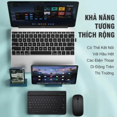 Bàn phím Bluetooth mini không dây Android, Windows, iPad, Laptop - 69.000 VND 3