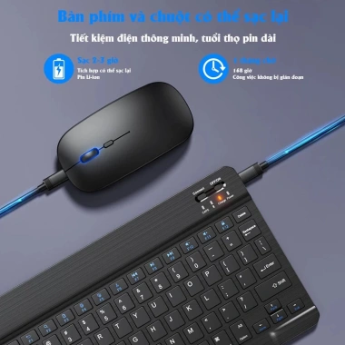 Bàn phím Bluetooth mini không dây Android, Windows, iPad, Laptop - 69.000 VND 5