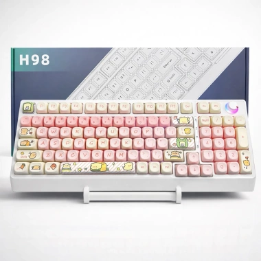 Bàn phím cơ không dây H98 Red Switch – Gõ êm, tiếng nhỏ, dùng văn phòng, 649.000₫